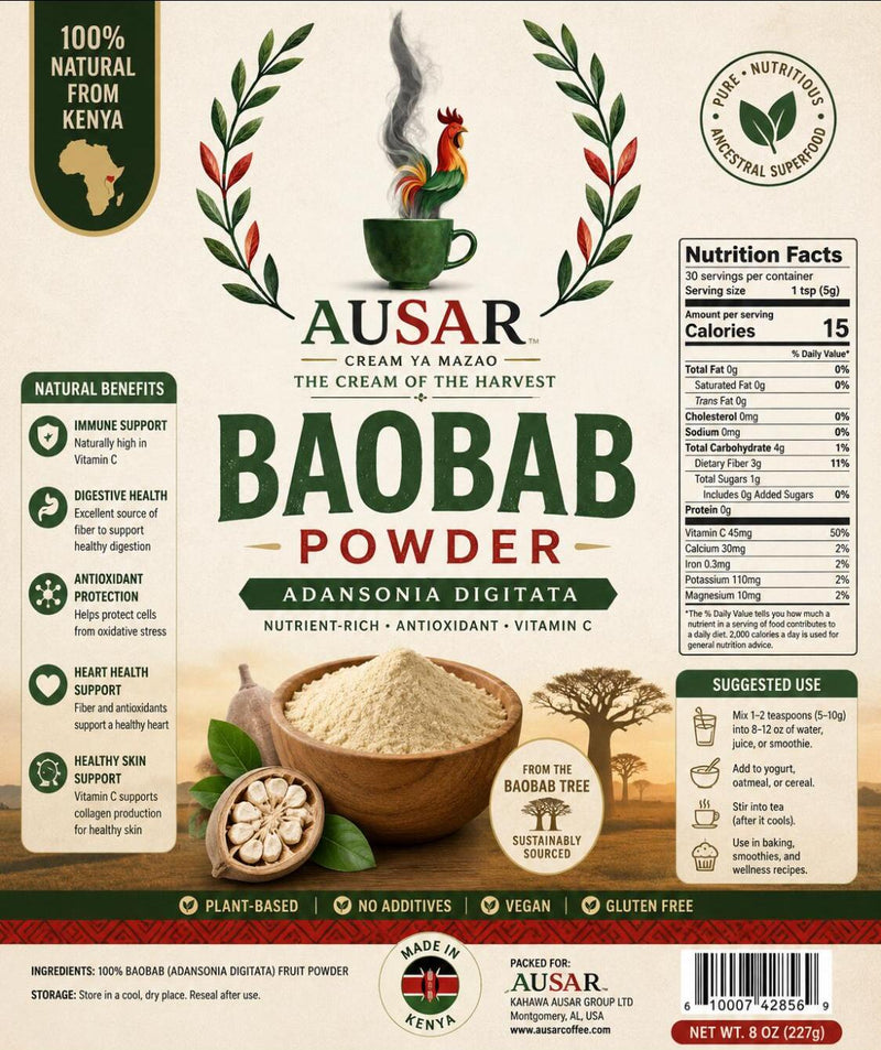 Ausar Baobab Tea (Powder) 1oz — Rare Kenyan Ceremonial Tea