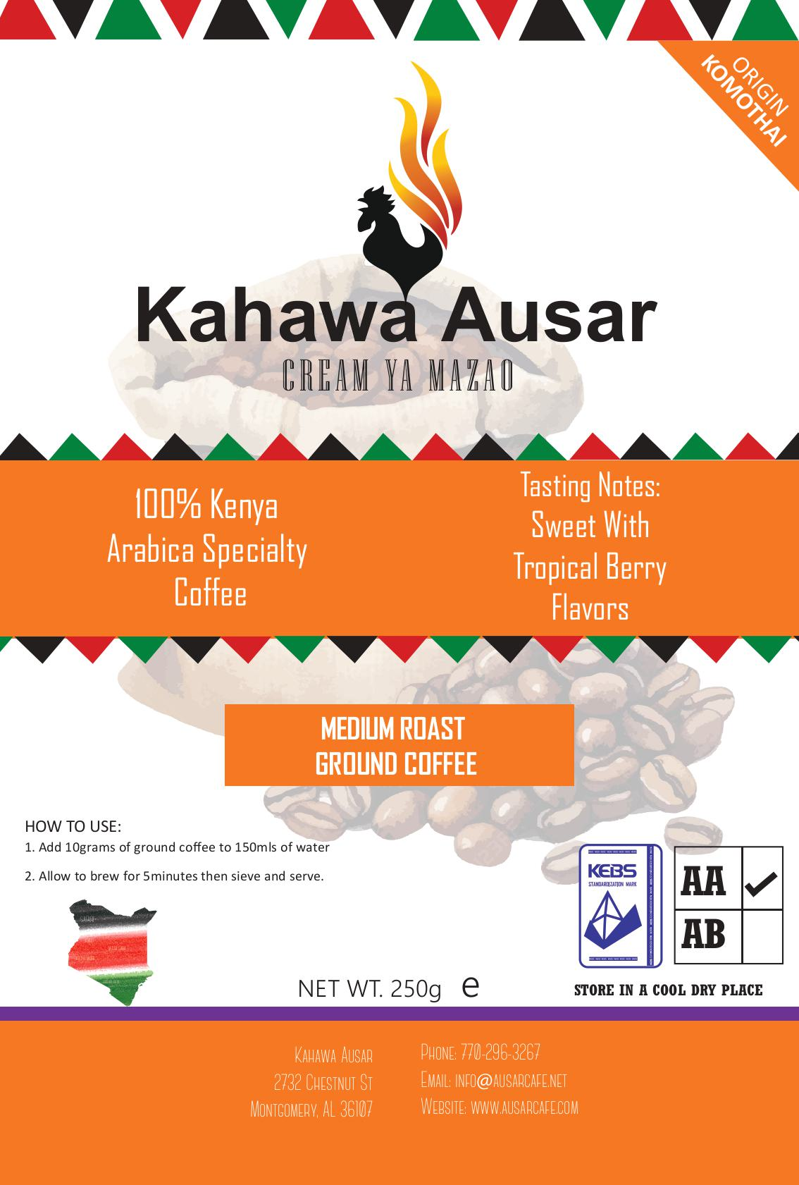 Ausar Medium Roast — Grade AB Kenyan Coffee